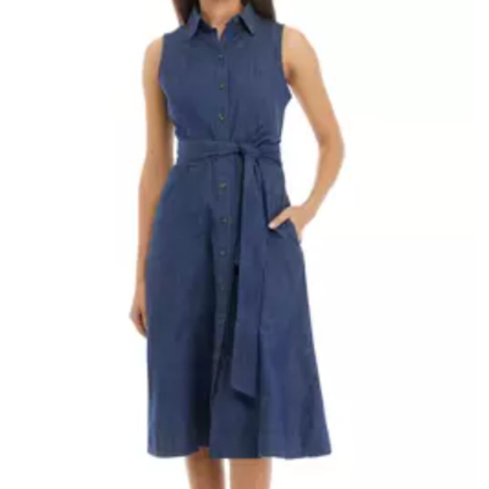 Anne Klein Women's Sleeveless Shirtdress